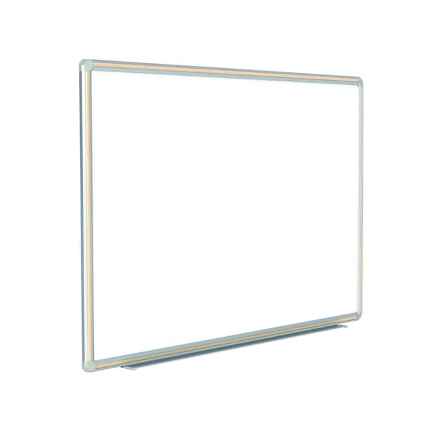 Porcelain Whiteboard, 48"x48", Maple, Porcelain, 48", 48", White